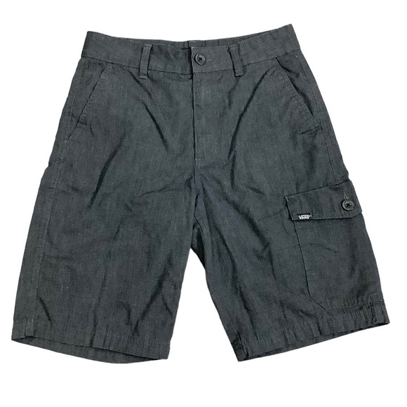 Men's Vans 28 Off the wall Shorts Chino Khakis Charcoal Gray Disc Golf Skater - Picture 3 of 9